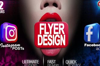 do creative event flyer design for you