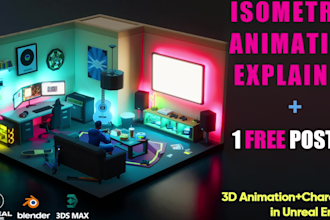 make 3d isometric explainer video animation