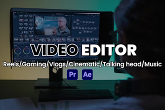 edit reels, tiktoks, vlogs, gaming videos professionally