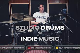 record a world class indie pop, indie rock live drums
