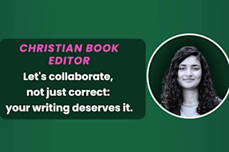 be your dedicated christian book editor and proofreader