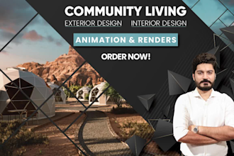 3d model and render your community living concept