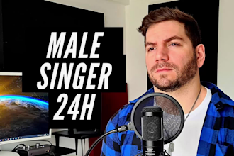 be your pro male singer, pop, rock, edm, 24h delivery
