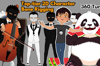 top tier 2d rigging for moho complex character dance anim