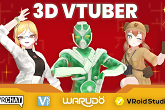 make a custom 3d vtuber model with full body rig, blendshapes, and vrm file