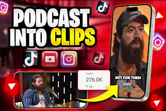 edit your podcast into instagram reels, youtube shorts and tiktok videos