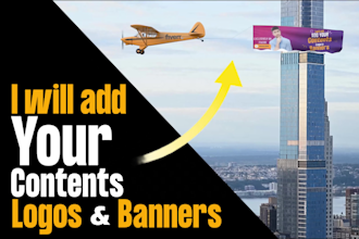 create logo reveal video in propeller plane banner