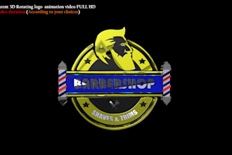 create perfect 3d rotating logo animation video or 3d gif spin loop