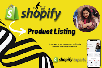 do professional shopify product listing