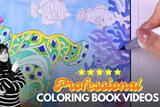 do ugc live action coloring videos for book promo and social media