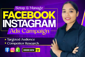 setup and manage facebook and instagram ads campaign, fb ads, meta ads marketing