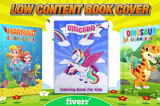 design custom low content books and KDP coloring book cover