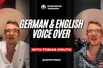 create professional voiceovers in german, englisch for you