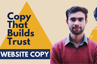 do website copywriting for sales page, landing page, website content