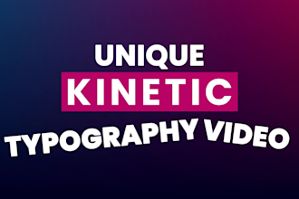 do custom kinetic typography, text animation, explainer video for you
