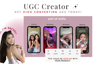 create female ugc beauty or wellness videos as a gen z creator