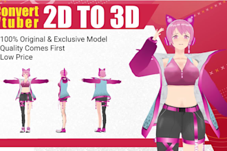 convert 2d vtuber into vtuber 3d models for vrchat or vstreamer