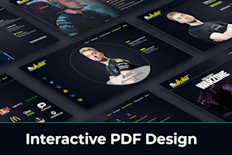 design interactive pdf portfolio and  pitch deck  for your brand