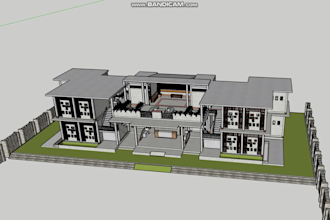 do sketchup model and 3d architectural rendering