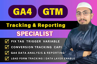 be your ga4 business reporter and fix GTM conversion API tracking specialist