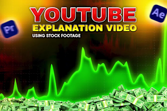 make your youtube explanation video using stock footage