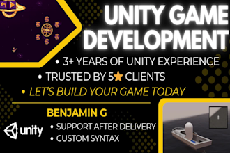 develop custom unity mechanics and prototypes