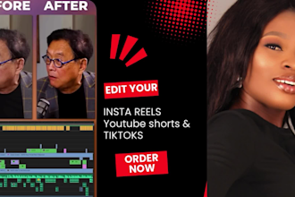edit engaging instagram reels, tiktoks, youtube shorts and long videos