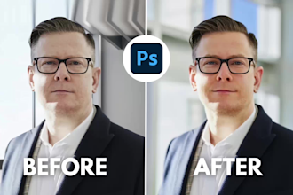 professionally retouch your business headshot