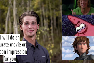do an accurate movie or cartoon impression for you