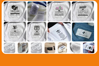 design clothing label care label neck label in 1 hour