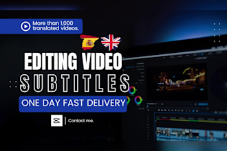 subtitles in english or spanish for your videos