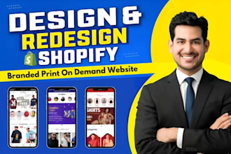 do shopify website design, shopify print on demand website design, pod