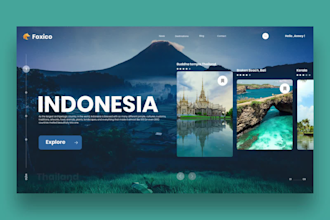 design attractive travel and tours, tours and travel website