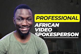 be your african male spokesperson video actor
