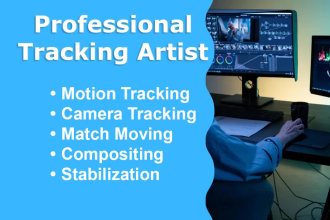 do vfx motion tracking, match moving and compositing