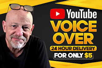 record an american male voice over narration for your youtube or tik tok video