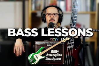 be your bass guitar teacher and give you pro bass lesson