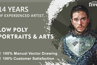 draw complex polygonal geometric portrait from your picture