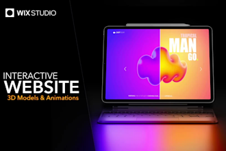 web design a 3d website, interactive website, animated website