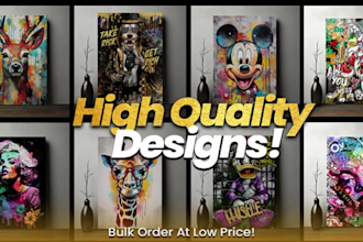 design amazing canvas wall art and custom poster design