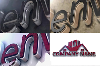 design a real estate , construction and realtor busines with 3d marble animation