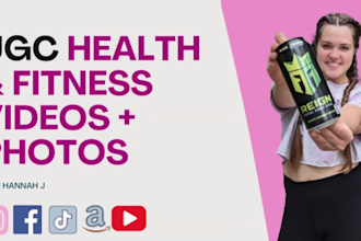 create health and fitness ugc content videos and photos