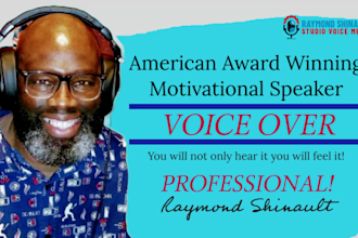 record a professional inspirational motivational voice over