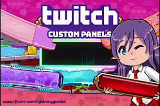 create chibi custom panels for your twitch
