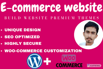 build a high income woo commerce store, online store for you