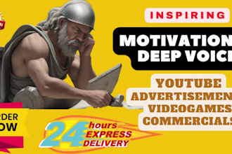 record your motivational, inspiring, voice over