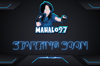 design animated twitch overlays , logo screens, banner