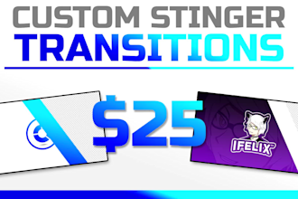 create a set of custom stinger transitions for video content