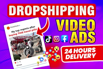create viral facebook dropshipping tik tok video ads creatives