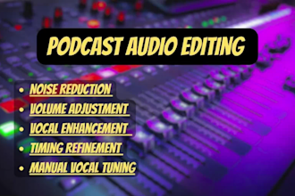 edit your podcast audio, clean vocals, adjust volume quickly